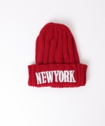 NEW YORK 粗針織毛帽 四色